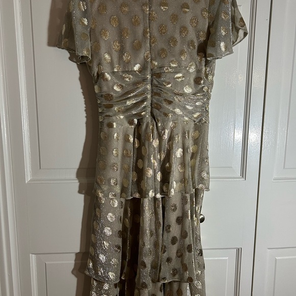 Women’s size 8 SLNY Gold High Low Dress - Picture 9 of 10